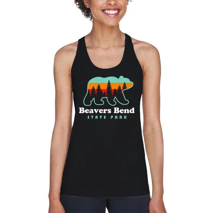 Beavers Bend State Park Camping Hiking Bear Women's Racerback Tank