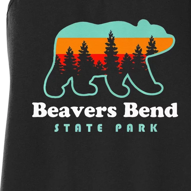 Beavers Bend State Park Camping Hiking Bear Women's Racerback Tank