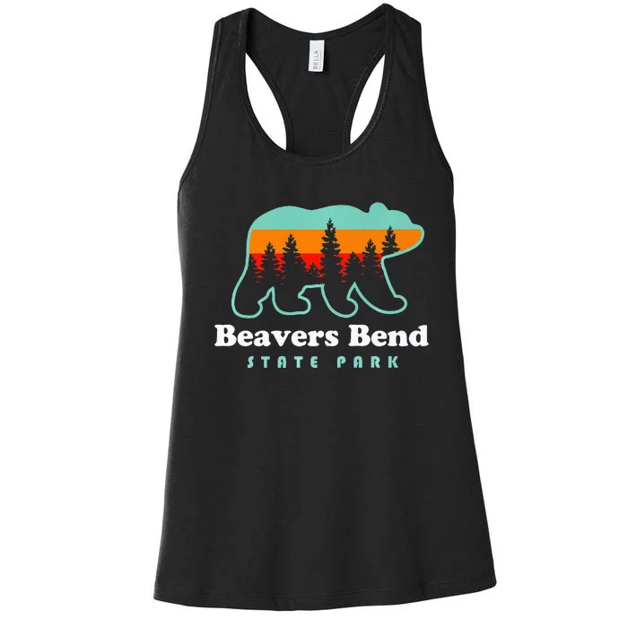 Beavers Bend State Park Camping Hiking Bear Women's Racerback Tank