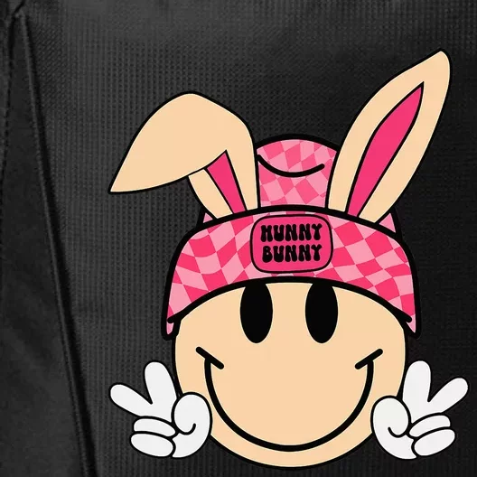 Bunny Beanie Smile Face Groovy Easter City Backpack