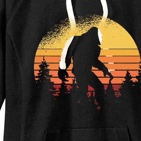 Bigfoot Believer Silhouette Sasquatch Women's Fleece Hoodie