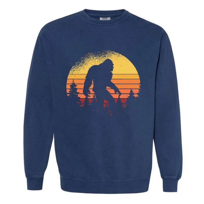 Bigfoot Believer Silhouette Sasquatch Garment-Dyed Sweatshirt