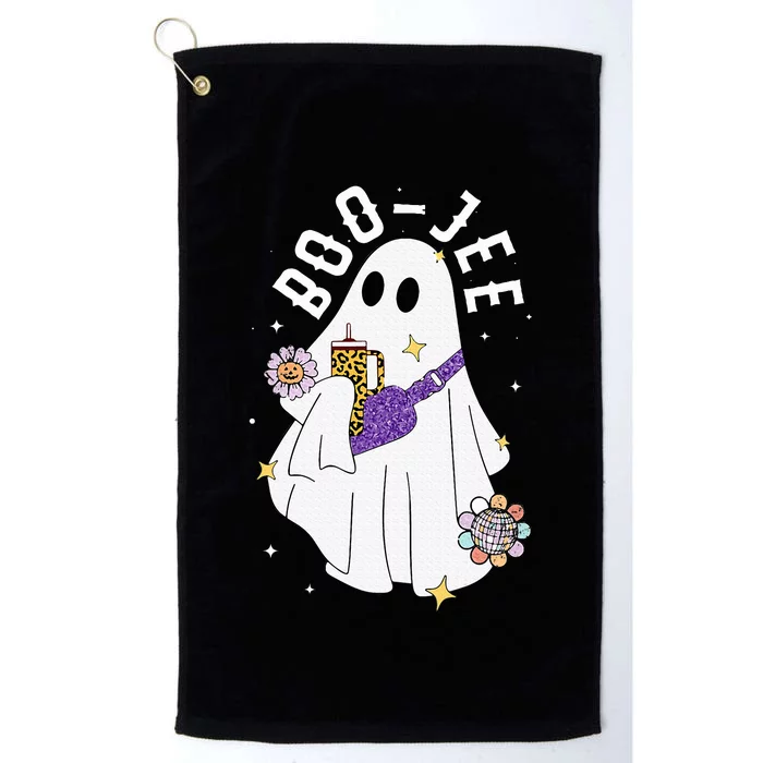 Boujee BooJee Spooky Season Cute Ghost Halloween Costume Platinum Collection Golf Towel