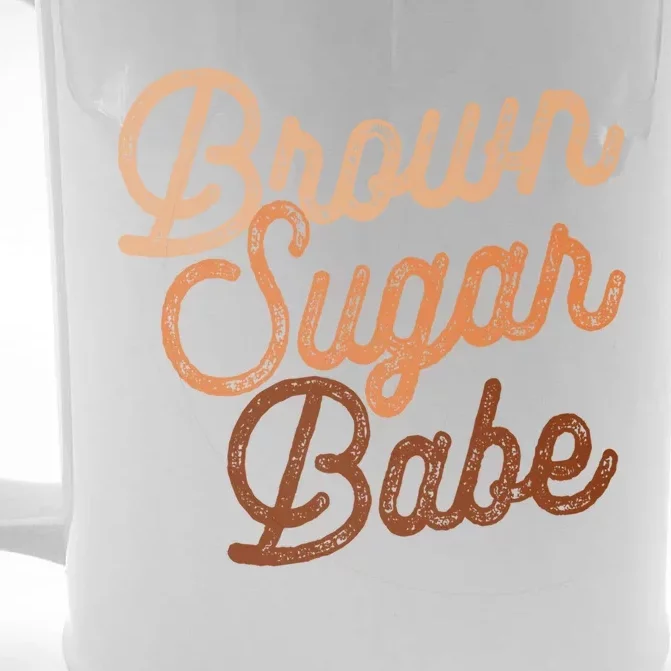 Brown Blm Sugar Babe Proud Black Pride Juneteenth Cute Gift Front & Back Beer Stein