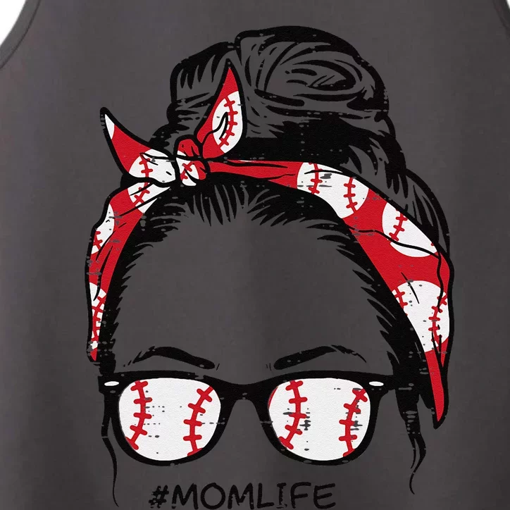 Baseball Bandana Sunglasses Mom Life Mothers Day Mama Women Performance Tank