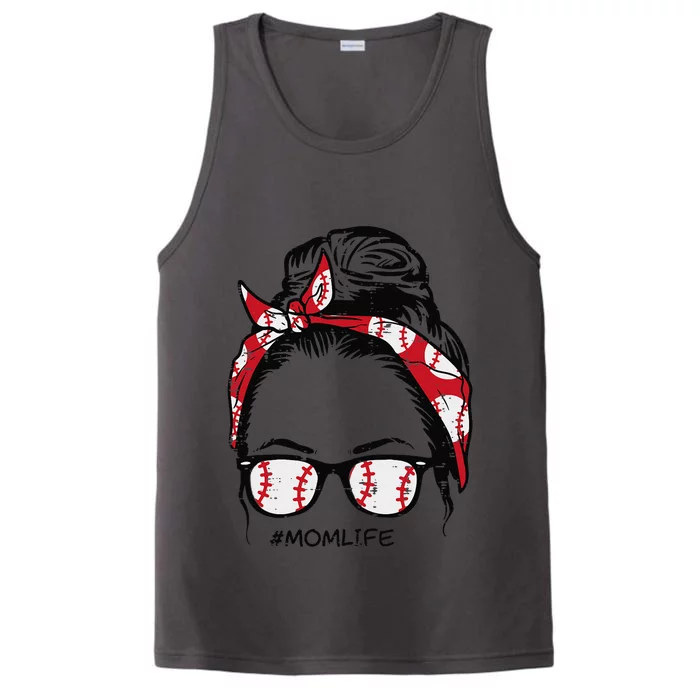 Baseball Bandana Sunglasses Mom Life Mothers Day Mama Women Performance Tank