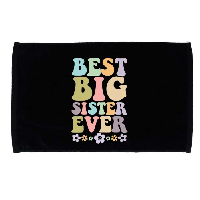 Best Big Sister Ever Baby Announcement Idea Microfiber Hand Towel