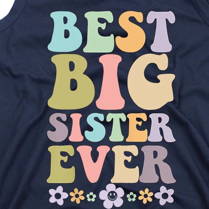 Best Big Sister Ever Baby Announcement Idea Tank Top