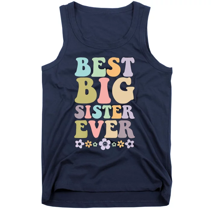 Best Big Sister Ever Baby Announcement Idea Tank Top