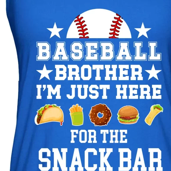 Baseball Brother Snack Bar Brother Of A Baseball Player Meaningful Gift Ladies Essential Flowy Tank