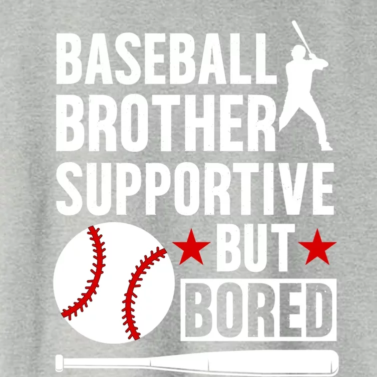 Baseball Brother Supportive Brother Of A Baseball Player Gift Women's Crop Top Tee