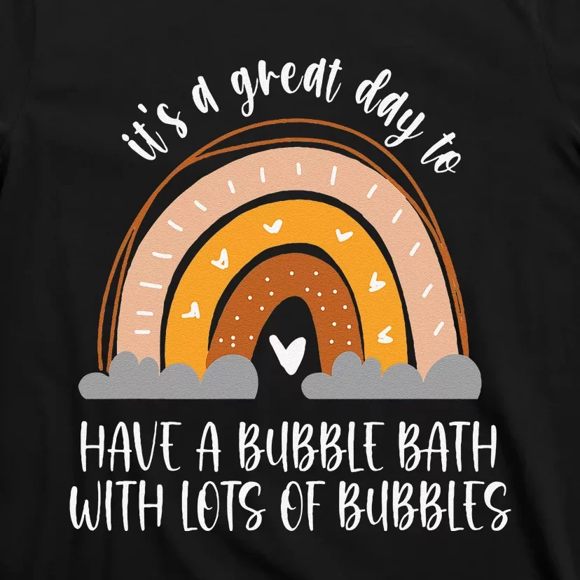 Bubble Bath Spa Self Care Boho Heart Rainbow T-Shirt