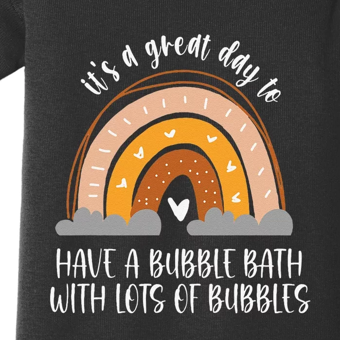 Bubble Bath Spa Self Care Boho Heart Rainbow Baby Bodysuit