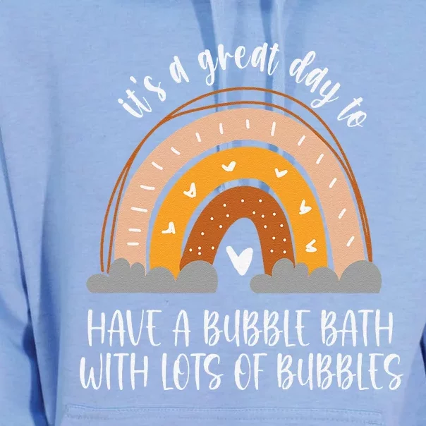 Bubble Bath Spa Self Care Boho Heart Rainbow Unisex Surf Hoodie