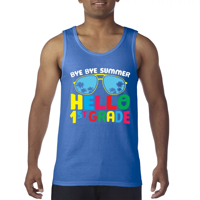 Bye Bye Summer Hello 1St Grade Cute First Grade Gift Tank Top