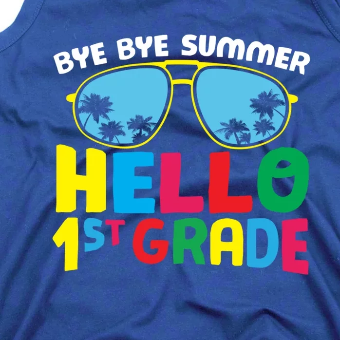 Bye Bye Summer Hello 1St Grade Cute First Grade Gift Tank Top