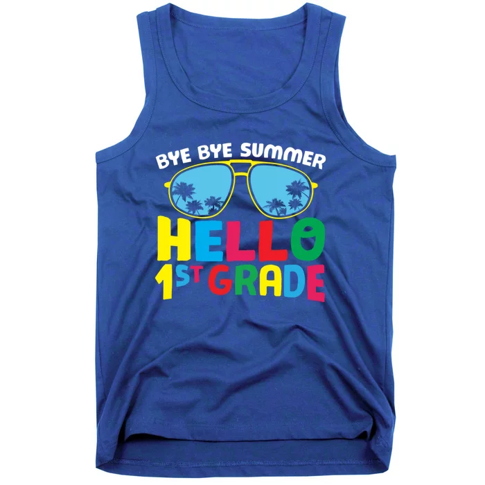 Bye Bye Summer Hello 1St Grade Cute First Grade Gift Tank Top