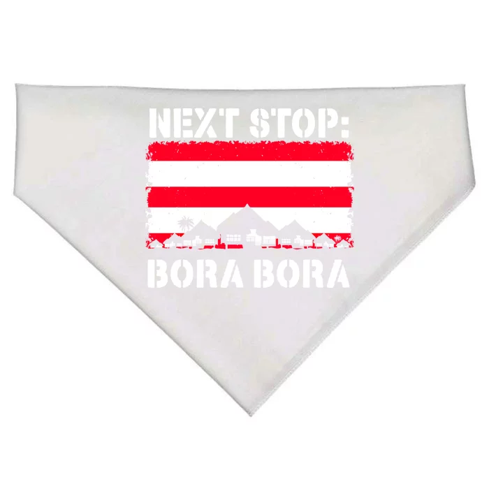 Bora Bora Summer Vacation Trip Next Stop Vacay Vibes Gift USA-Made Doggie Bandana