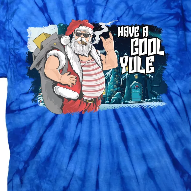 Badass Biker Santa Have A Cool Yule Christmas Gift Tie-Dye T-Shirt