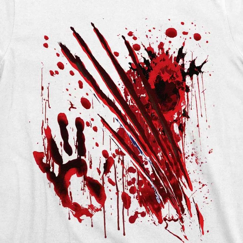 Blood Bloody Splatter Halloween Blood Stained T-Shirt