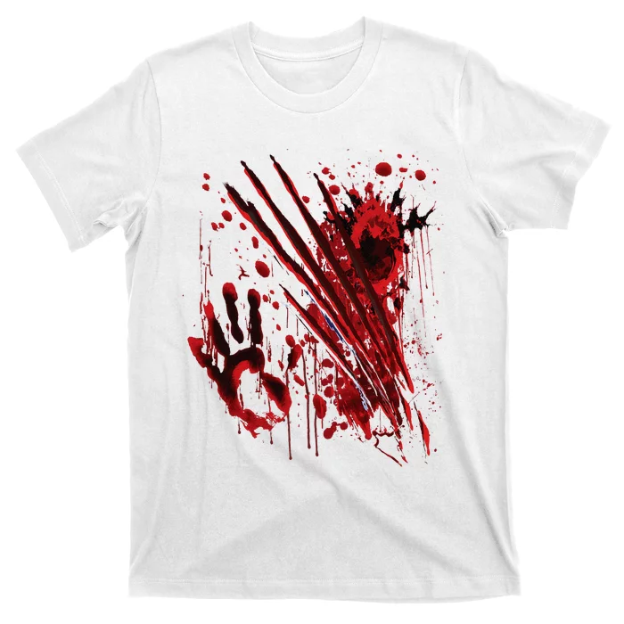 Blood Bloody Splatter Halloween Blood Stained T-Shirt