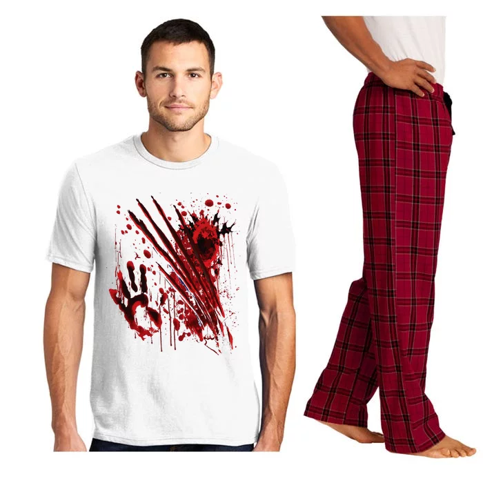 Blood Bloody Splatter Halloween Blood Stained Pajama Set