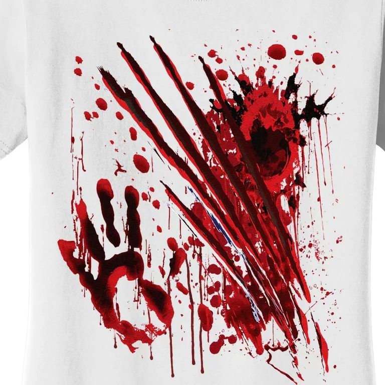 Blood Bloody Splatter Halloween Blood Stained Women's T-Shirt