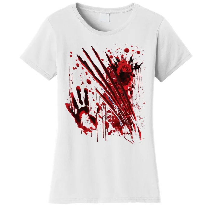 Blood Bloody Splatter Halloween Blood Stained Women's T-Shirt