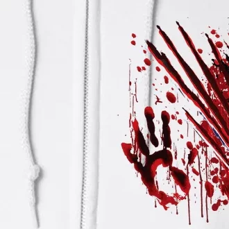 Blood Bloody Splatter Halloween Blood Stained Full Zip Hoodie