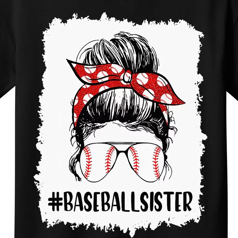 Bleached Baseball Mom Life Messy Bun Baseball Player Mom Gift T-shirts Unisex Tees Black/S