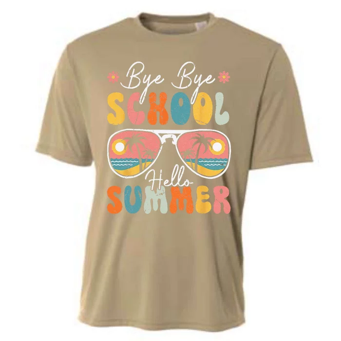 Bye Bye School Hello Pool Happy Last Day Of School Summer Cooling Performance Crew T-Shirt