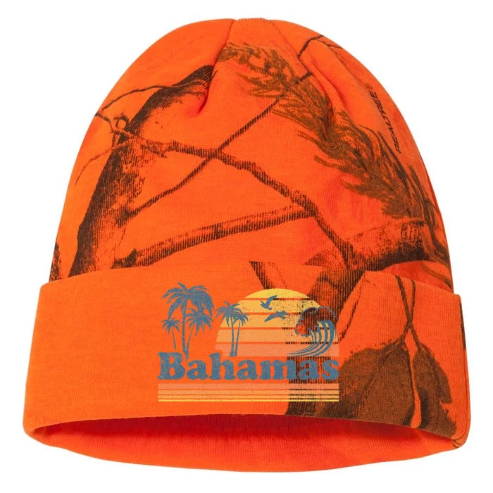 Bahamas Beach Summer Vacation Sunset Vintage 70S Retro Kati - 12in Camo Beanie