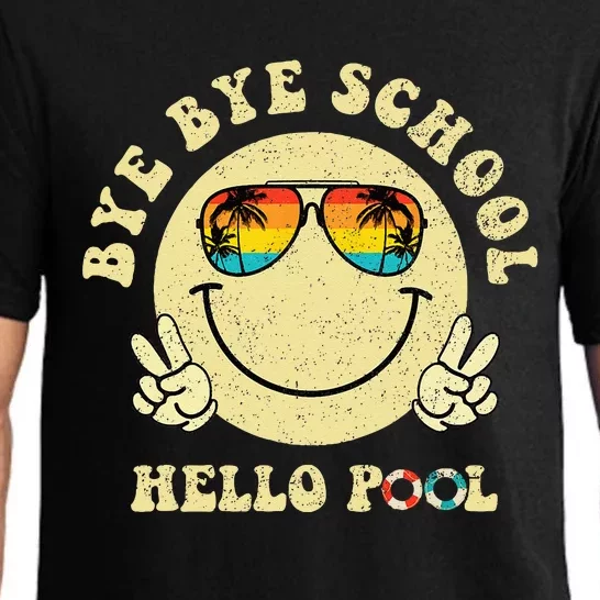 Bye Bye School Hello Summer Smile Face Last Day Of School Pajama Set