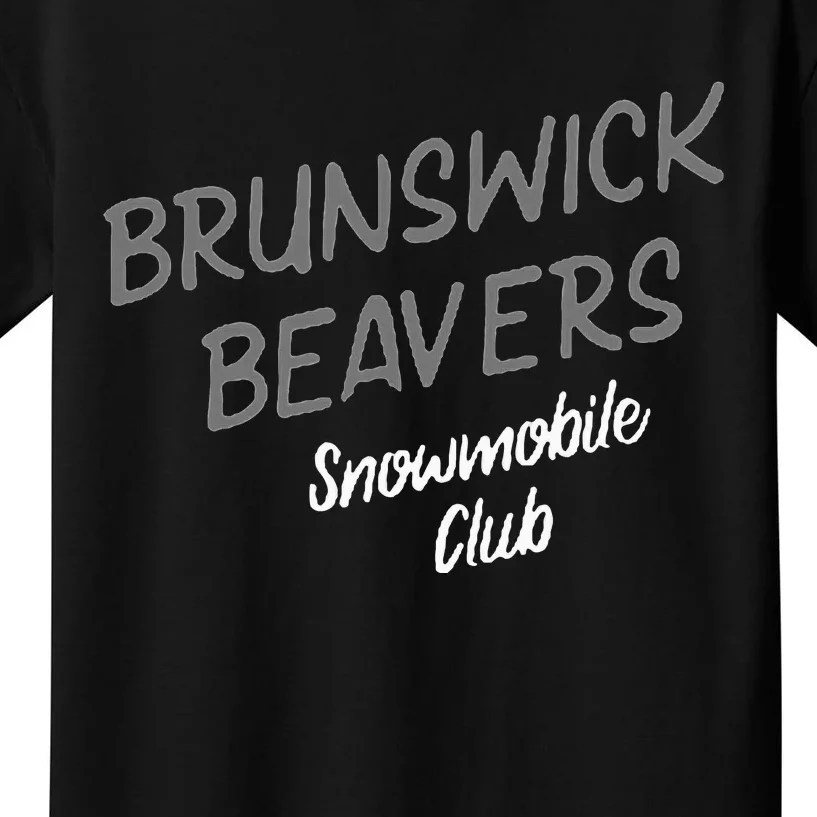 Brunswick Beavers Snowmobile Club Team Kids T-Shirt