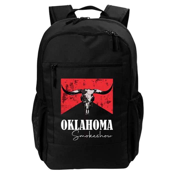 Boho Bull Skull Cow Oklahoma Smokeshow Western Country Daily Commute Backpack