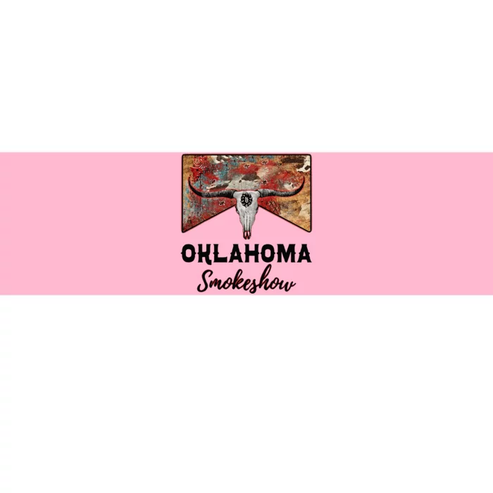 Boho Bull Skull Cow Print Oklahoma Smokeshow Western Country Bumper Sticker