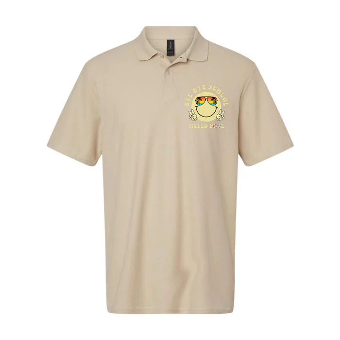 Bye Bye School Hello Summer Smile Face Last Day Of School Softstyle Adult Sport Polo