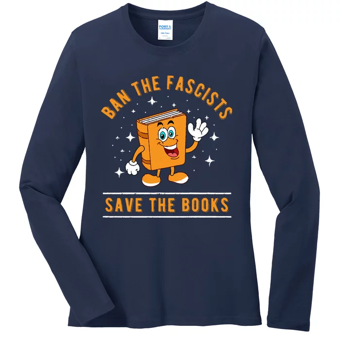 Banned Books Save The Books Bookworms Ladies Long Sleeve Shirt