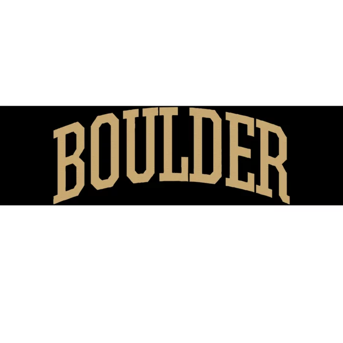 Boulder Boulder Sports College Style CO Bumper Sticker