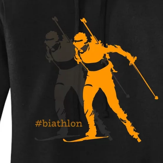 Biathlon Biathlete Skiing Shooting Gift Women's Pullover Hoodie