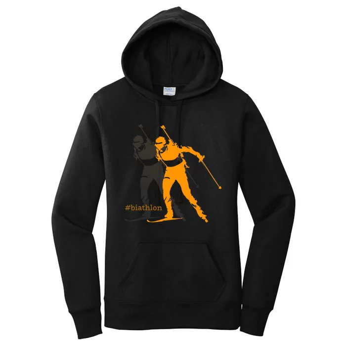 Biathlon Biathlete Skiing Shooting Gift Women's Pullover Hoodie