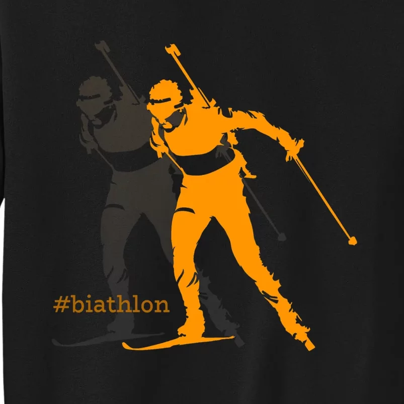 Biathlon Biathlete Skiing Shooting Gift Tall Sweatshirt