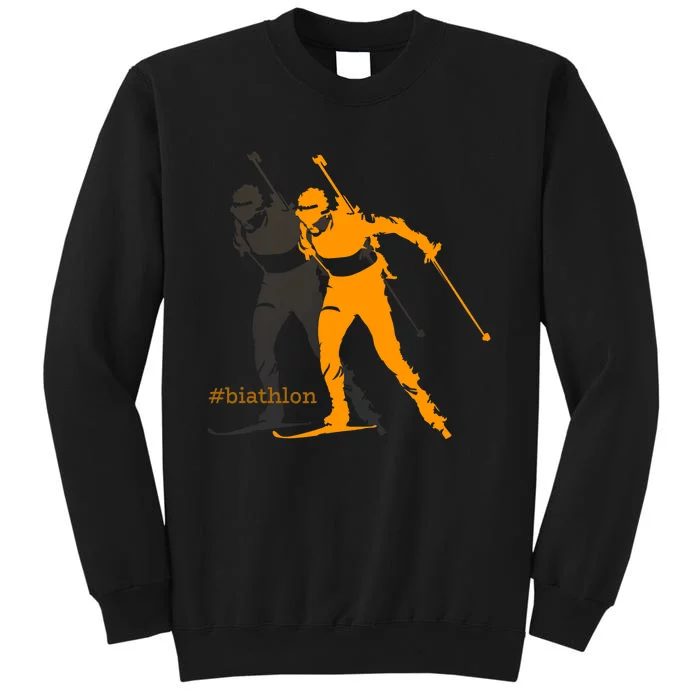 Biathlon Biathlete Skiing Shooting Gift Tall Sweatshirt