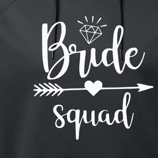 Bachelorette Bride Squad Wedding Bridal Party Performance Fleece Hoodie