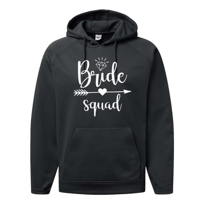 Bachelorette Bride Squad Wedding Bridal Party Performance Fleece Hoodie