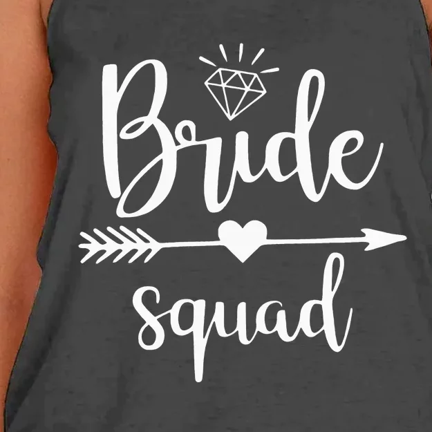 Bachelorette Bride Squad Wedding Bridal Party Women's Knotted Racerback Tank