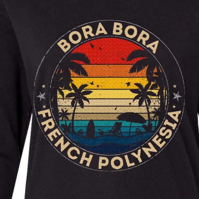 Bora Bora Souvenir French Polynesia Reminder Womens Cotton Relaxed Long Sleeve T-Shirt