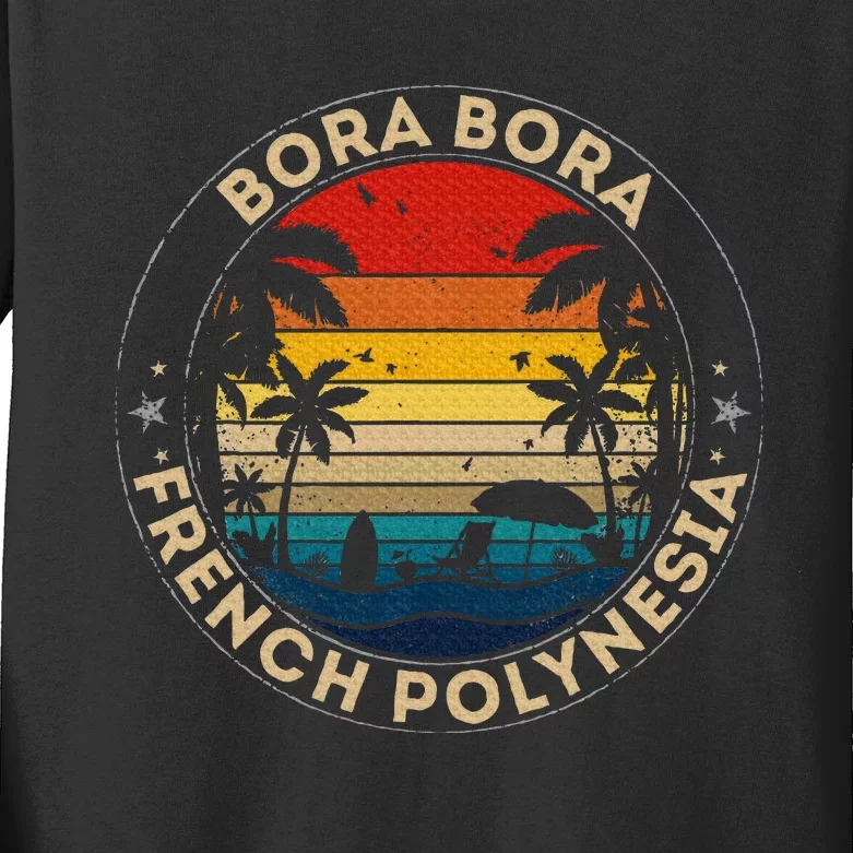 Bora Bora Souvenir French Polynesia Reminder Kids Long Sleeve Shirt