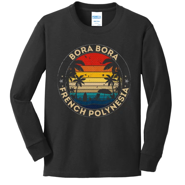 Bora Bora Souvenir French Polynesia Reminder Kids Long Sleeve Shirt