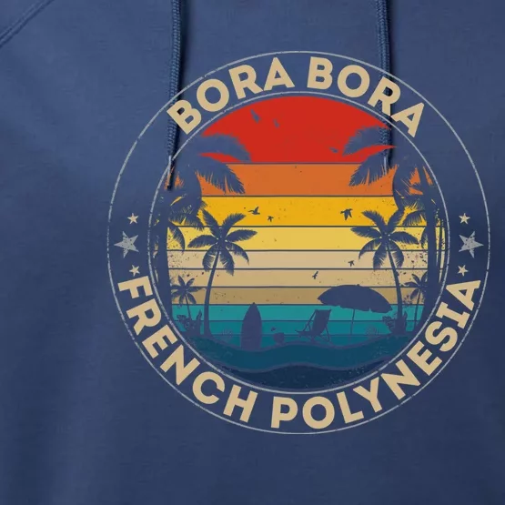 Bora Bora Souvenir French Polynesia Reminder Performance Fleece Hoodie